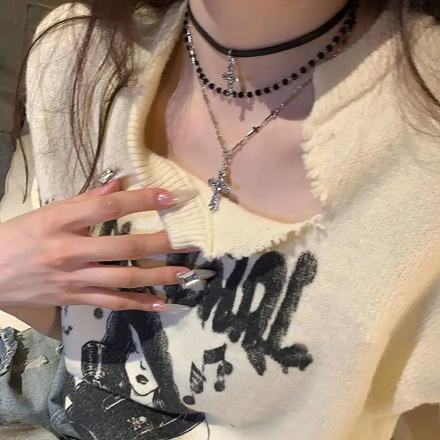 Metal Cross Necklace