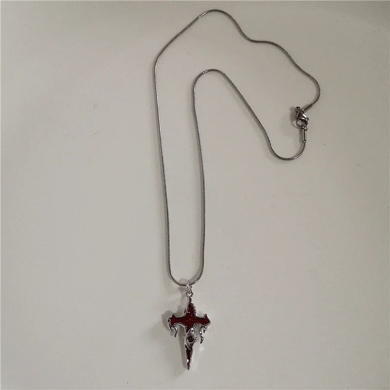 Red Lava Star Necklace