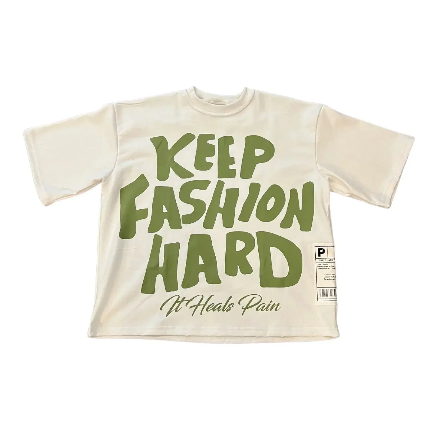 Oversized shirt 'keep fashion hard'