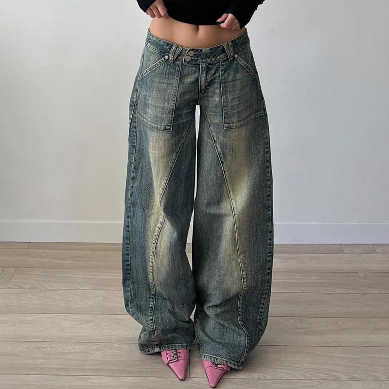 Washed Loose Jeans