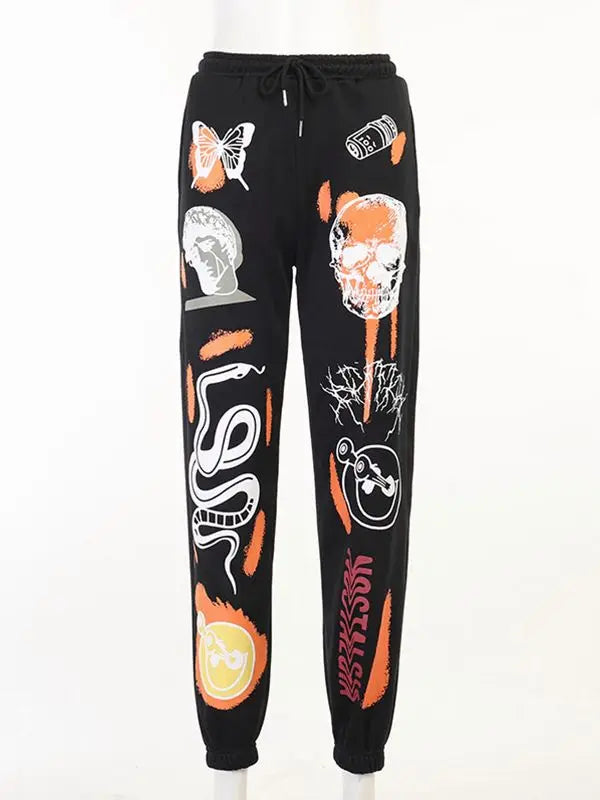 Skull Printed Sweatpants
