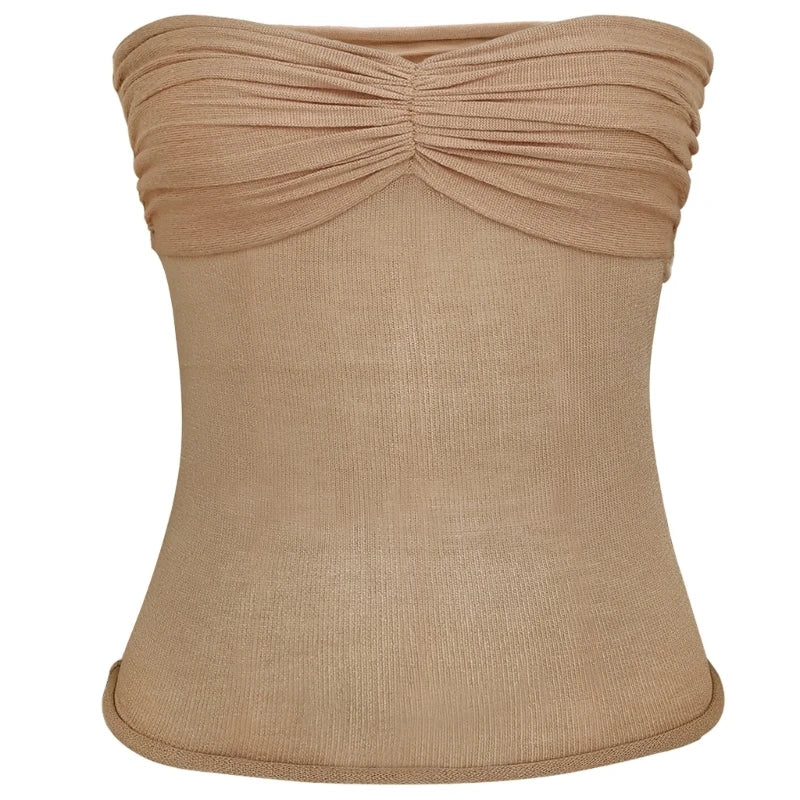 Strapless Off Shoulder Tube Top