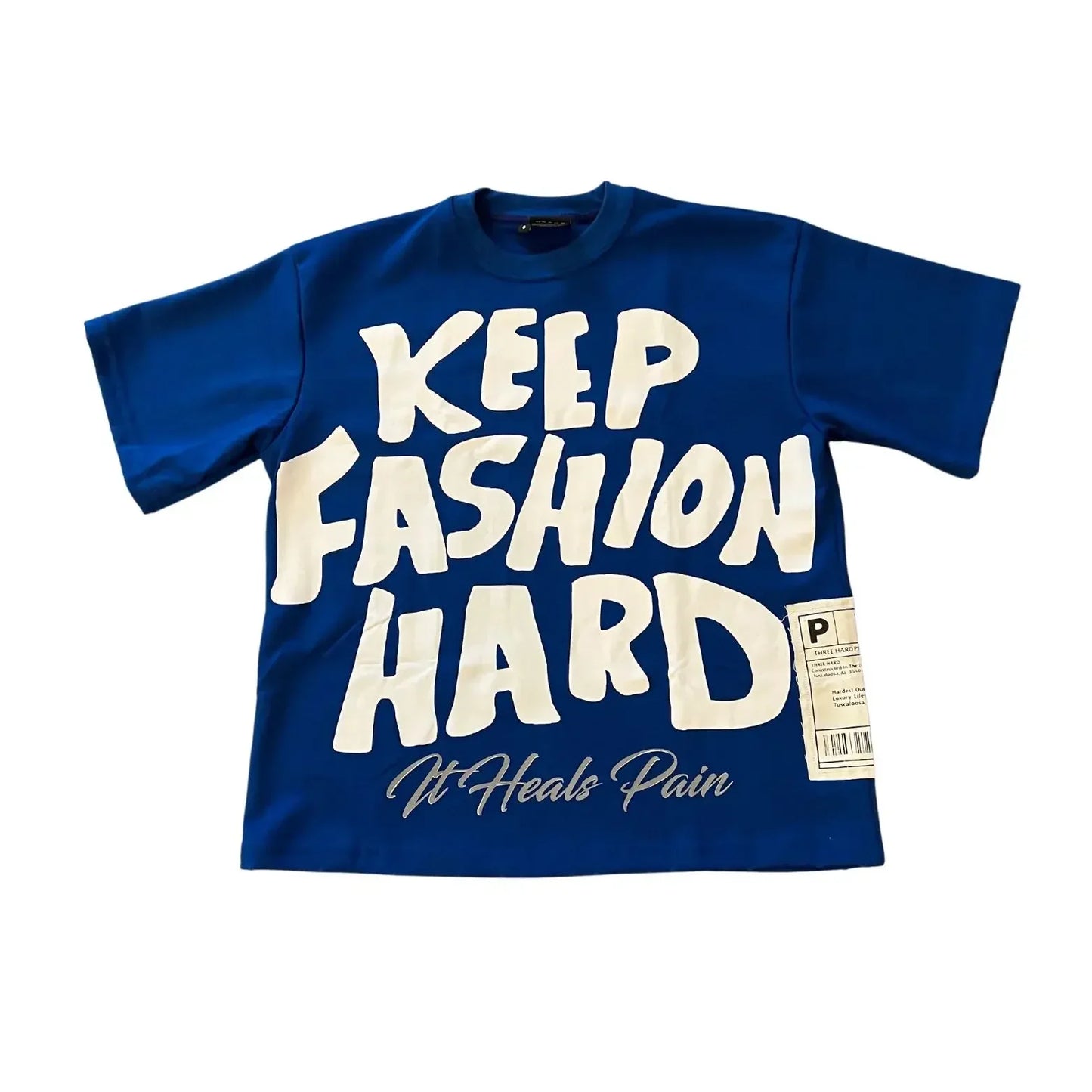 Oversized shirt 'keep fashion hard'