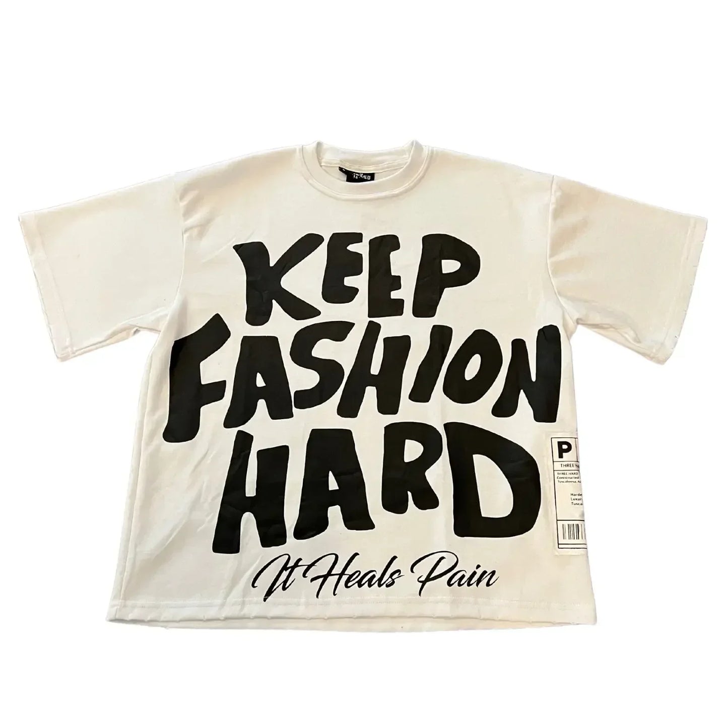 Oversized shirt 'keep fashion hard'