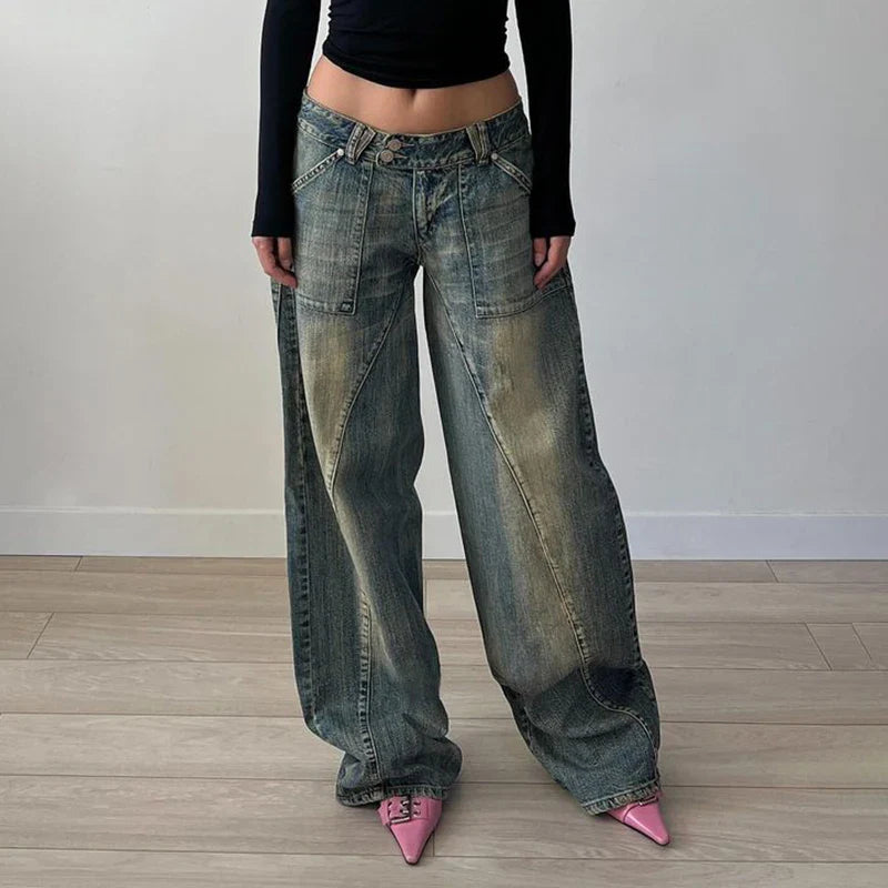 Washed Loose Jeans