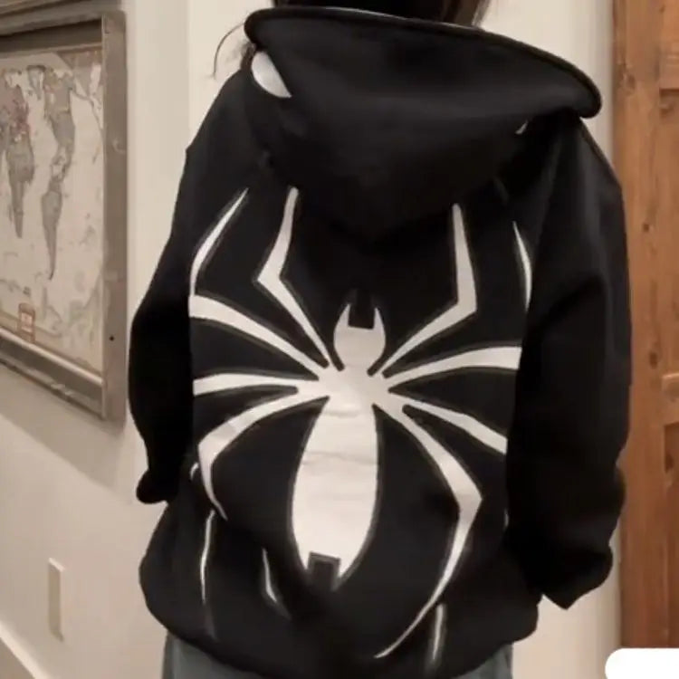 Spider Print Hoodies