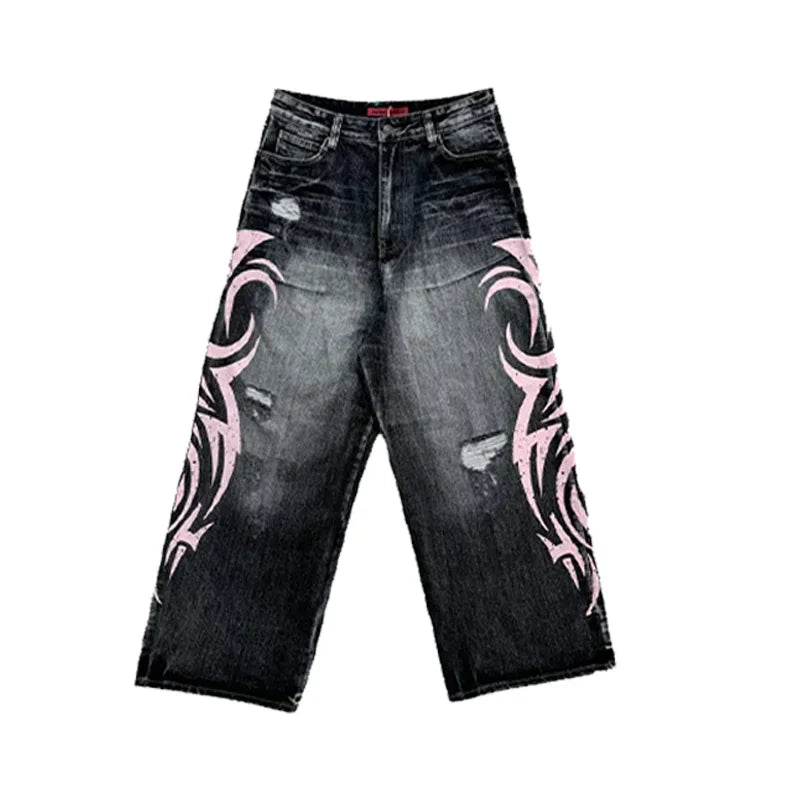 Y2K Baggy Distressed Jeans Men