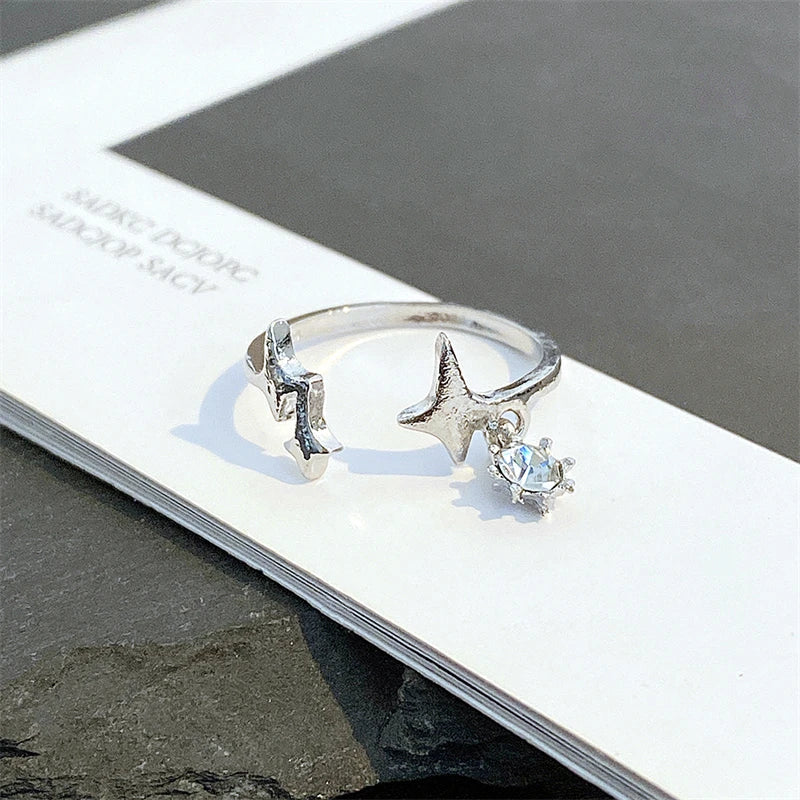 Silver Color Rings Set