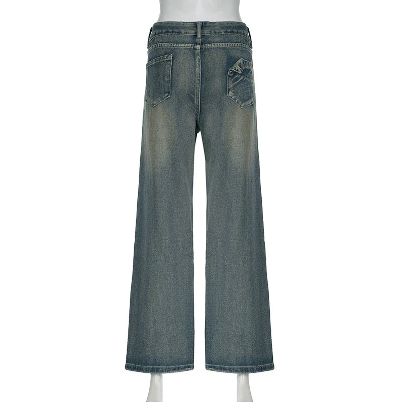 Washed Loose Jeans