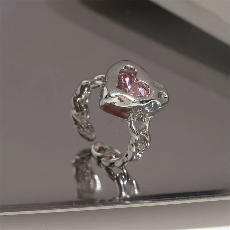 Silver Color Rings Set