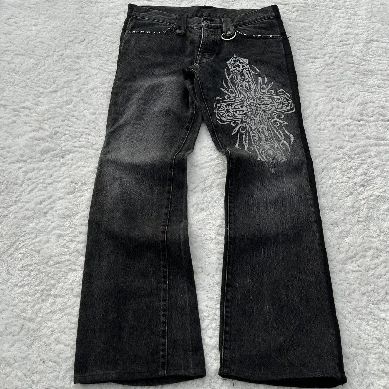 Black Flared Jeans Y2K