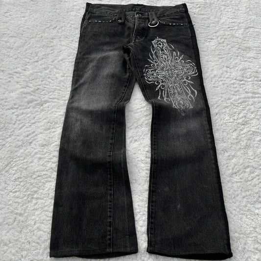 Black Flared Jeans Y2K