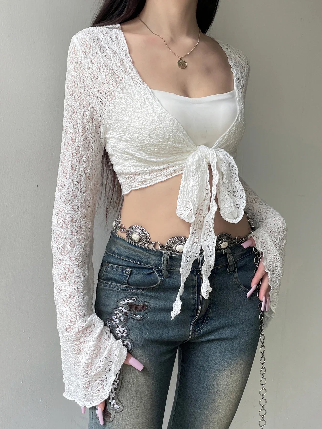 Y2K Flared Cardigan