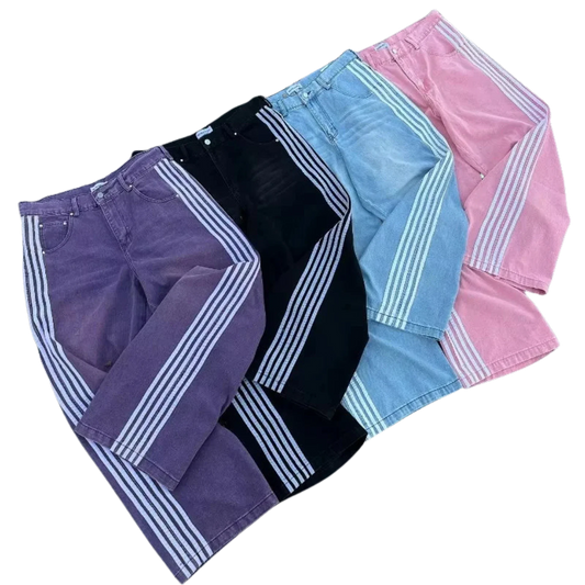 Y2K Striped Jeans