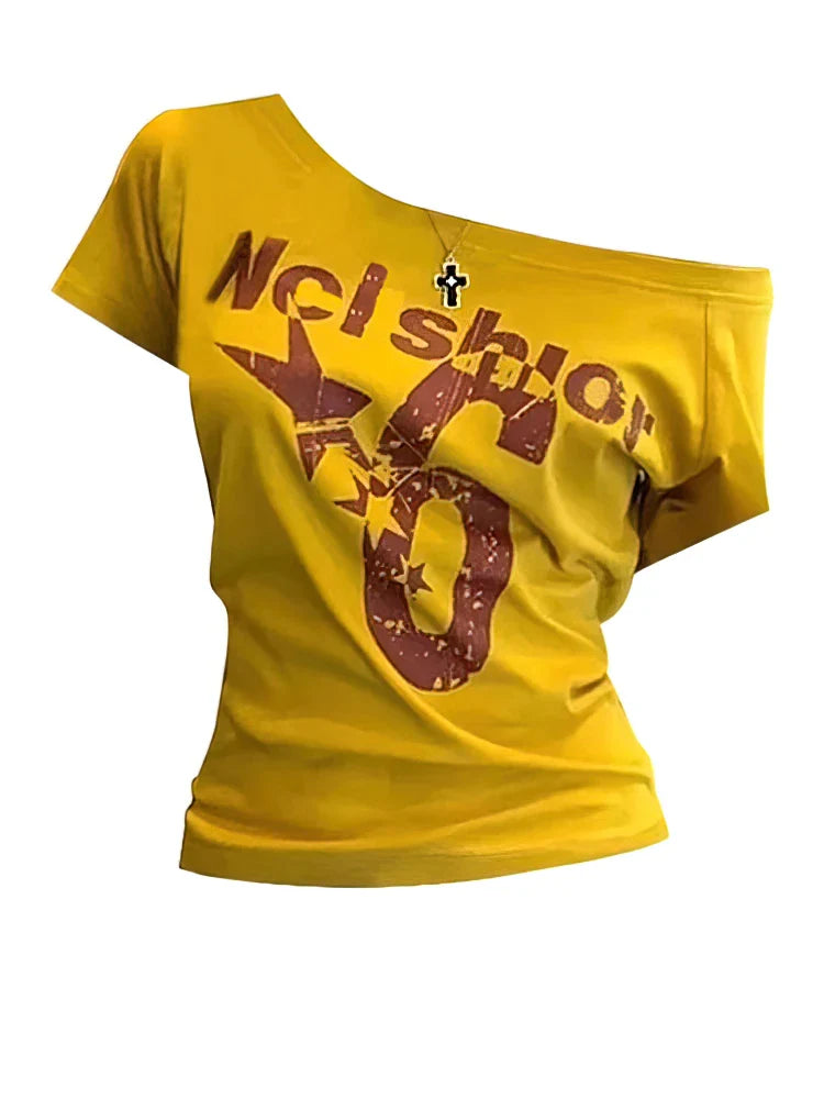 Y2k Off shoulder Top