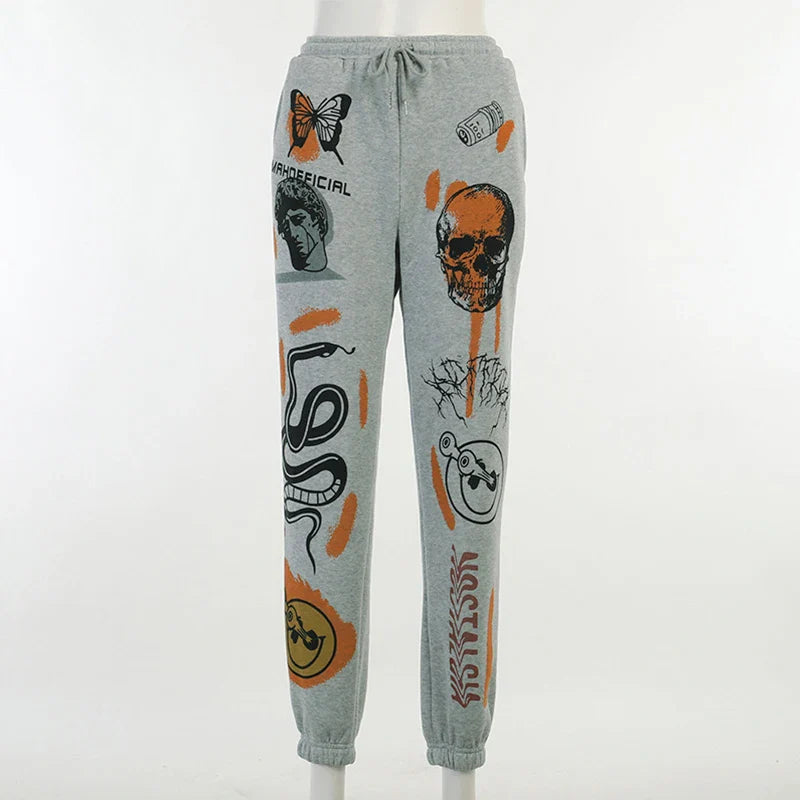 Skull Printed Sweatpants
