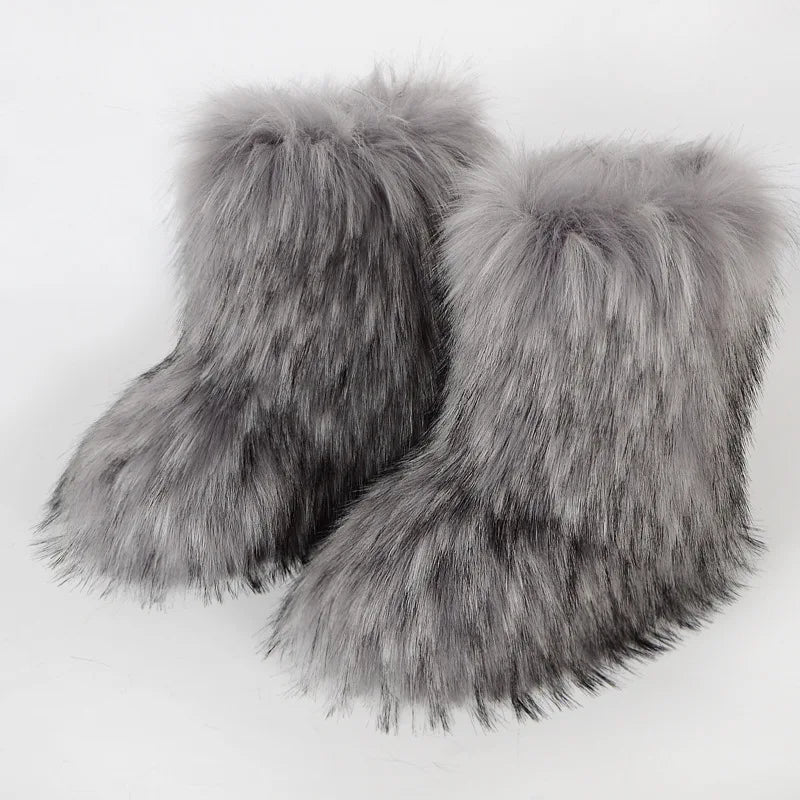 Fluffy Boots Women's Winter Boots Y2K