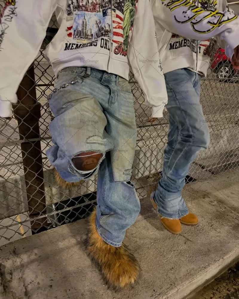 Retro Letter Oversize Zip Hoodie – Y2K Hip-Hop Streetwear