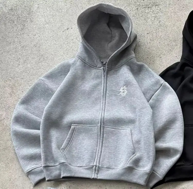 Denim Streetwear Tracksuit Set