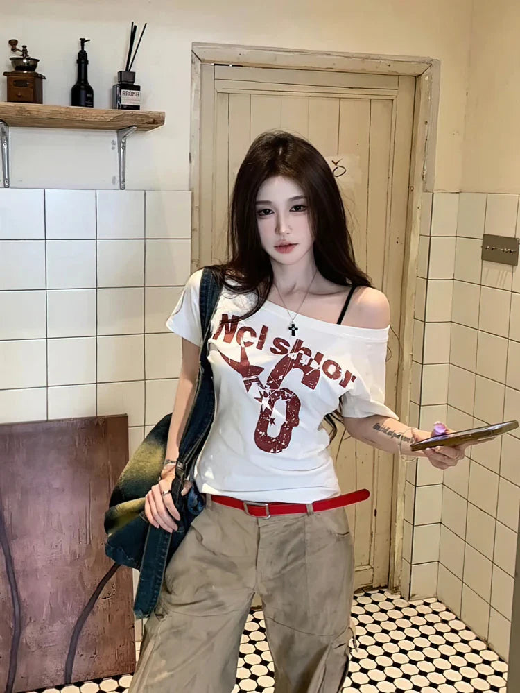 Y2k Off shoulder Top