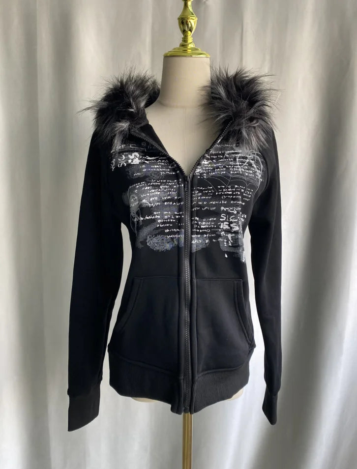 Fur Grunge Hoodie