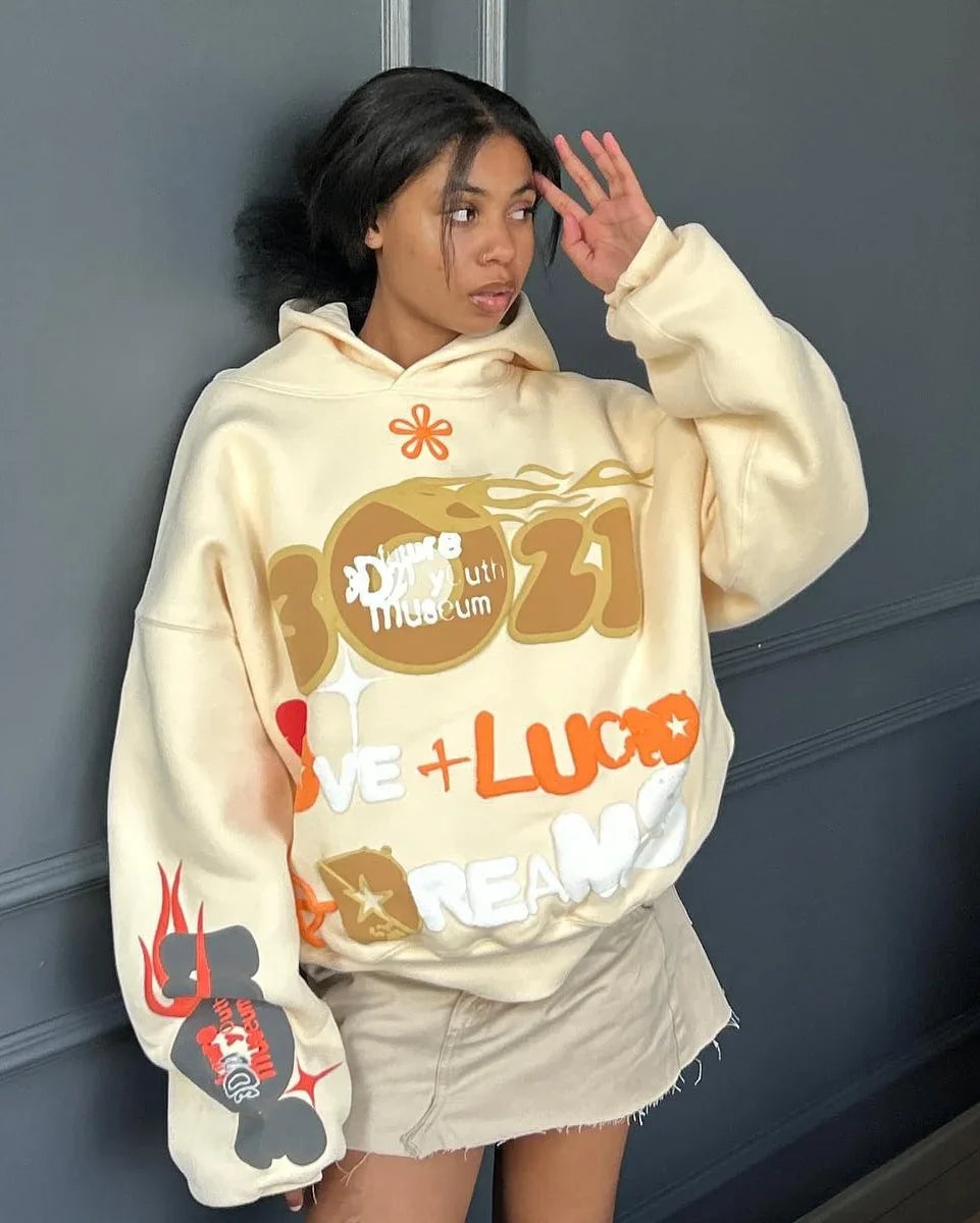 Letter Puff Hoodie