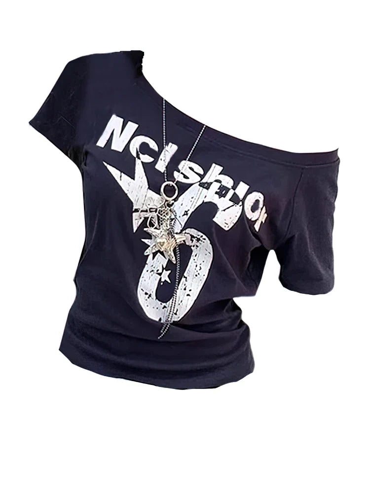 Y2k Off shoulder Top