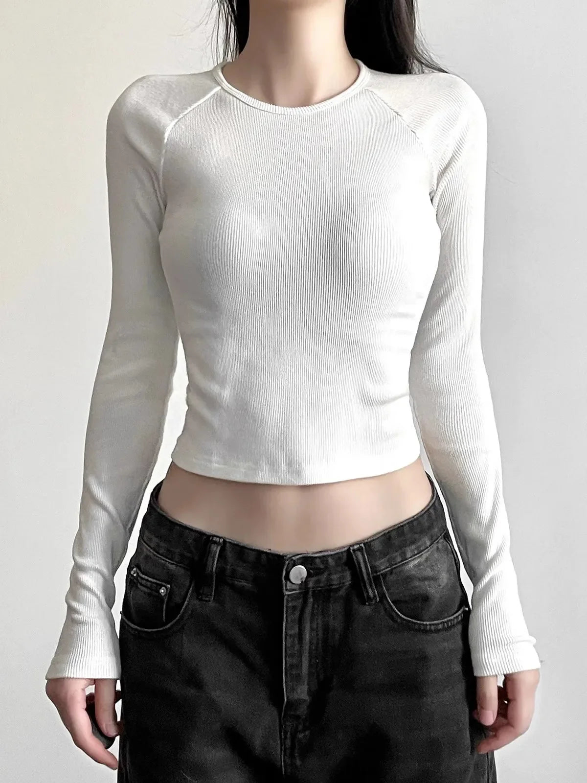 O-neck Long Sleeve Top