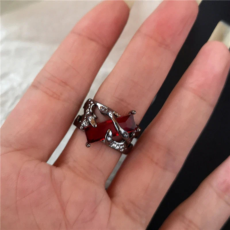 Red Crystal Rings