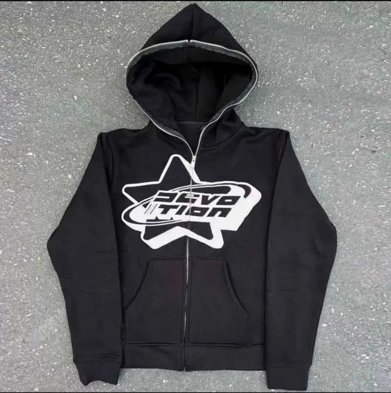 Denim Streetwear Tracksuit Set