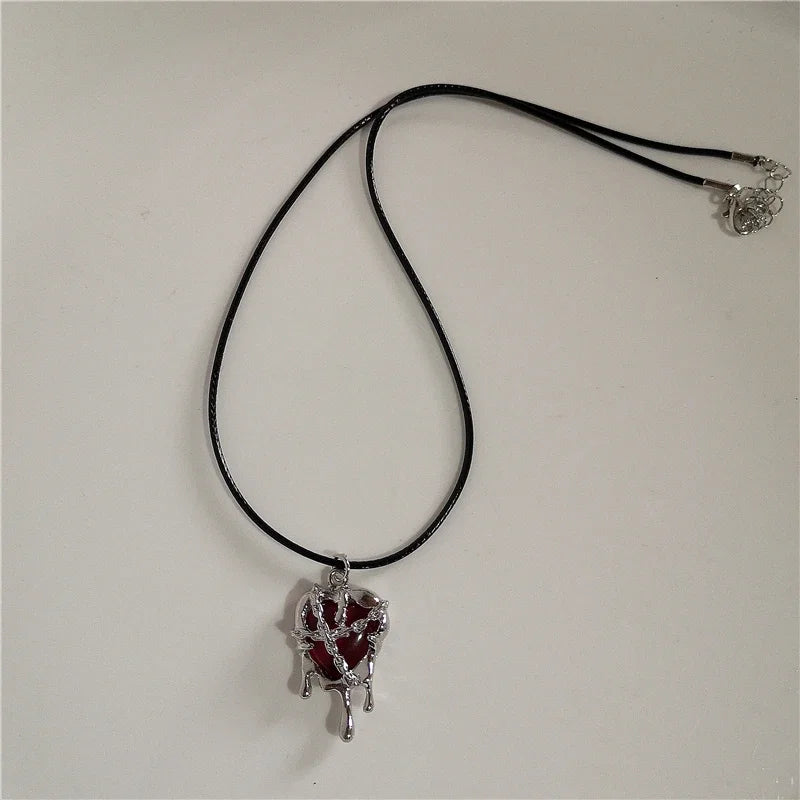Red Lava Star Necklace