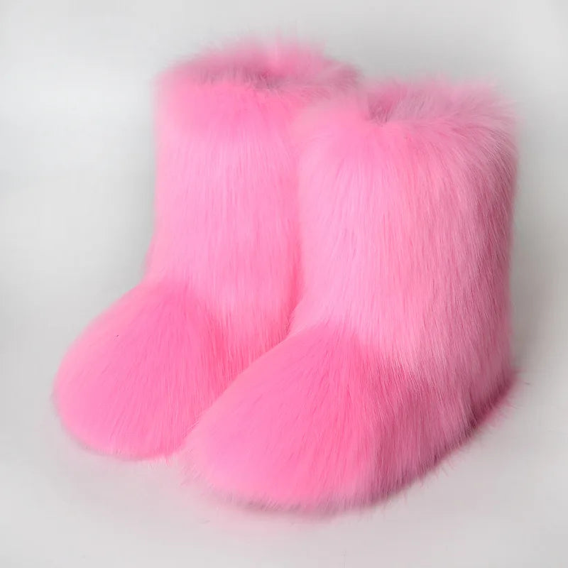 Fluffy Boots Women's Winter Boots Y2K