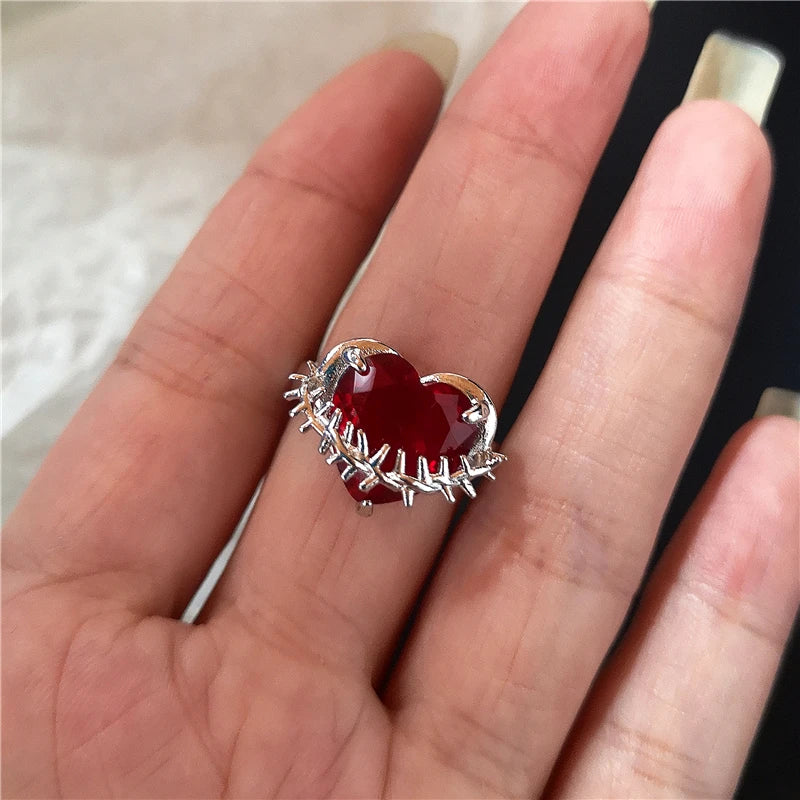 Red Crystal Rings
