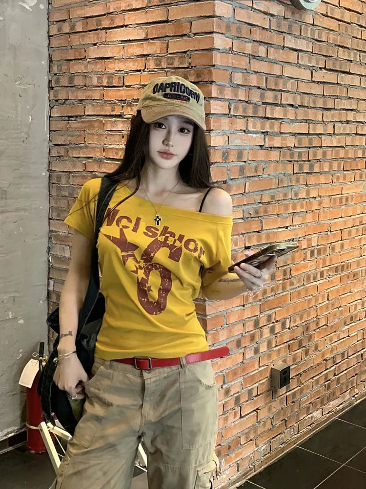 Y2k Off shoulder Top