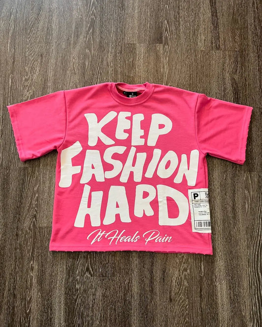 Oversized shirt 'keep fashion hard'