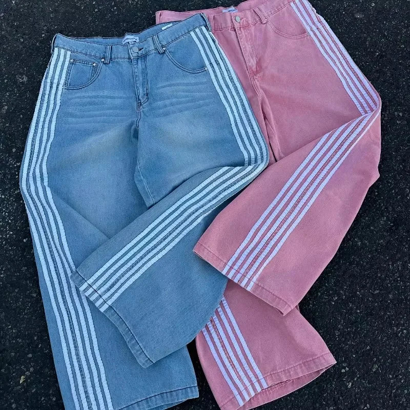 Y2K Striped Jeans