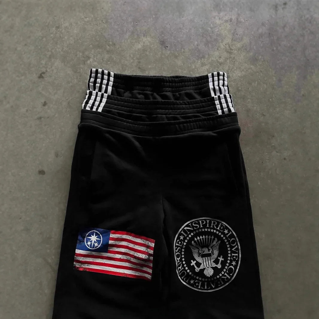 Double Waist Wide-Leg Jeans – Retro High Street Y2K