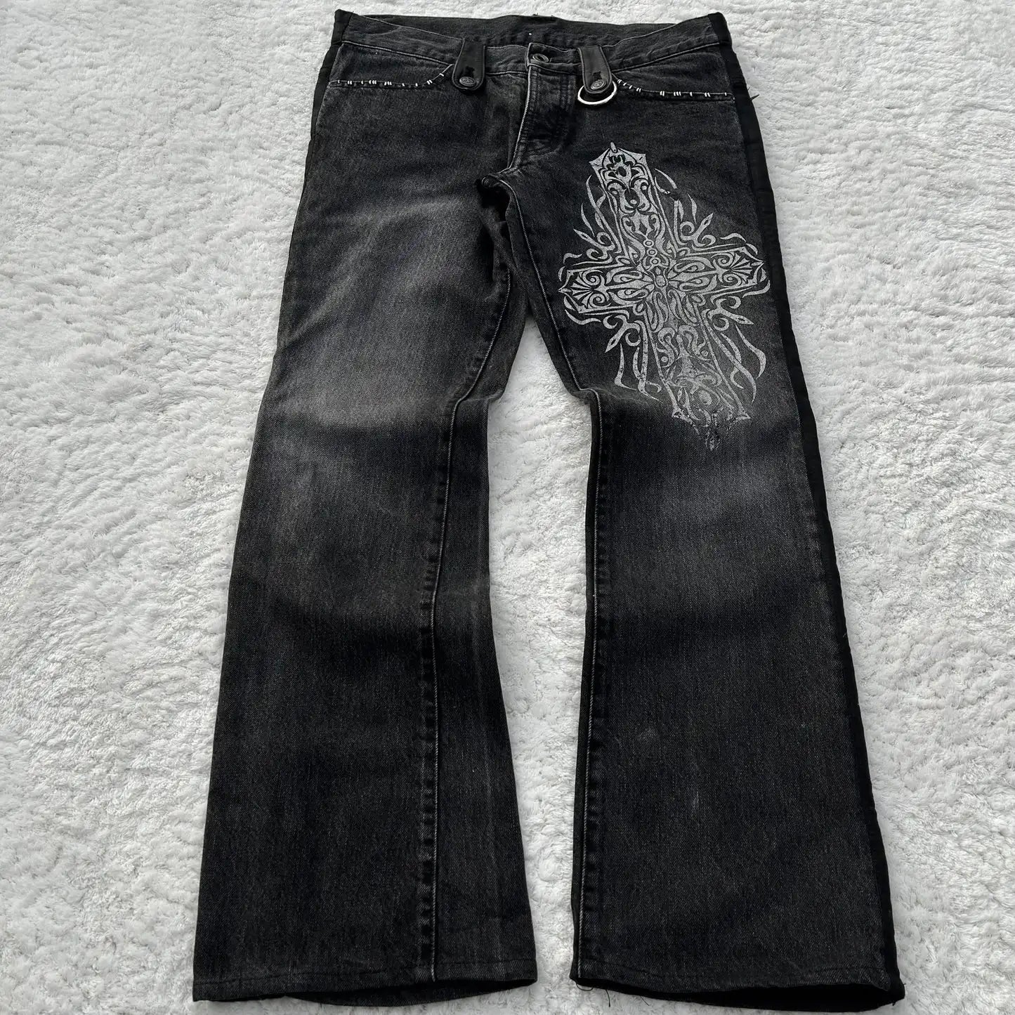 Black Flared Jeans Y2K