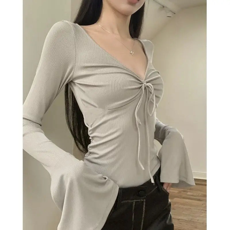 T-Shirts Women Flare Sleeve