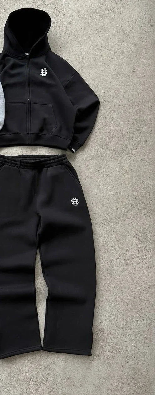 Denim Streetwear Tracksuit Set