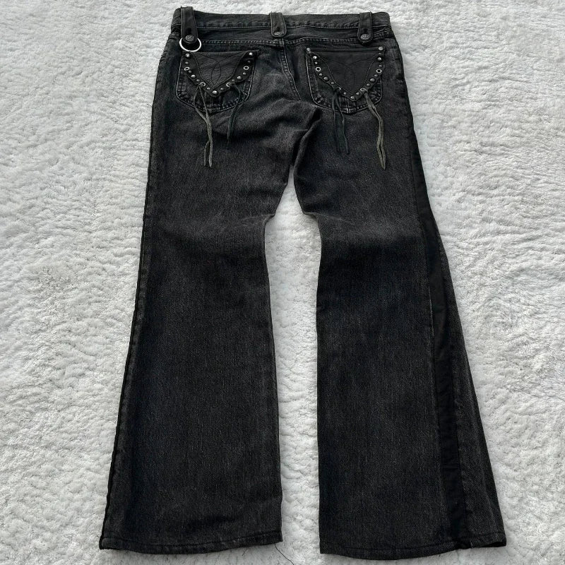Black Flared Jeans Y2K