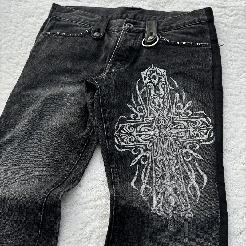 Black Flared Jeans Y2K