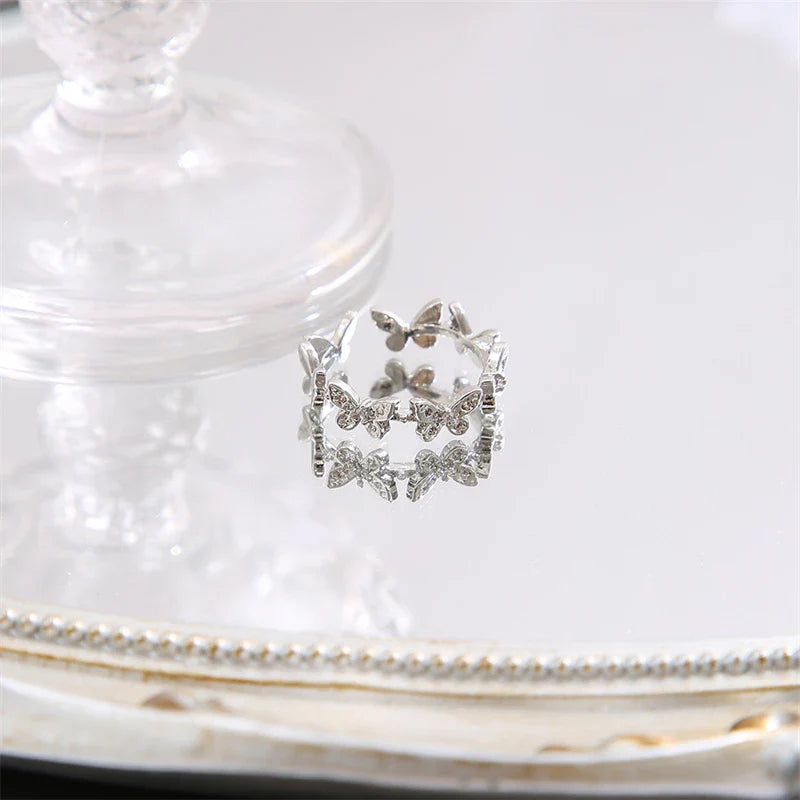 Silver Color Rings Set