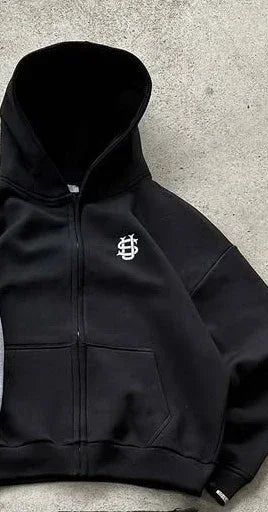 Denim Streetwear Tracksuit Set