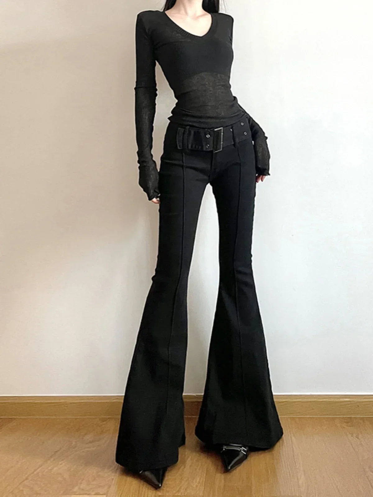 Black Flare Pants