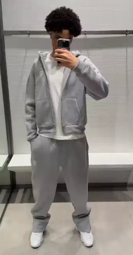 Denim Streetwear Tracksuit Set