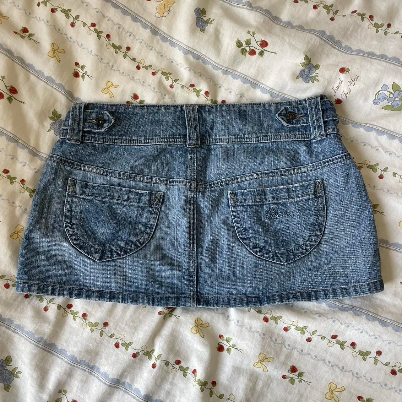 Retro Light Blue Mini Skirt