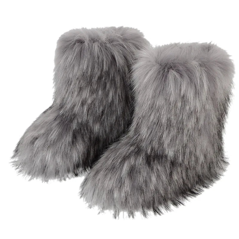 Fluffy Boots Women's Winter Boots Y2K