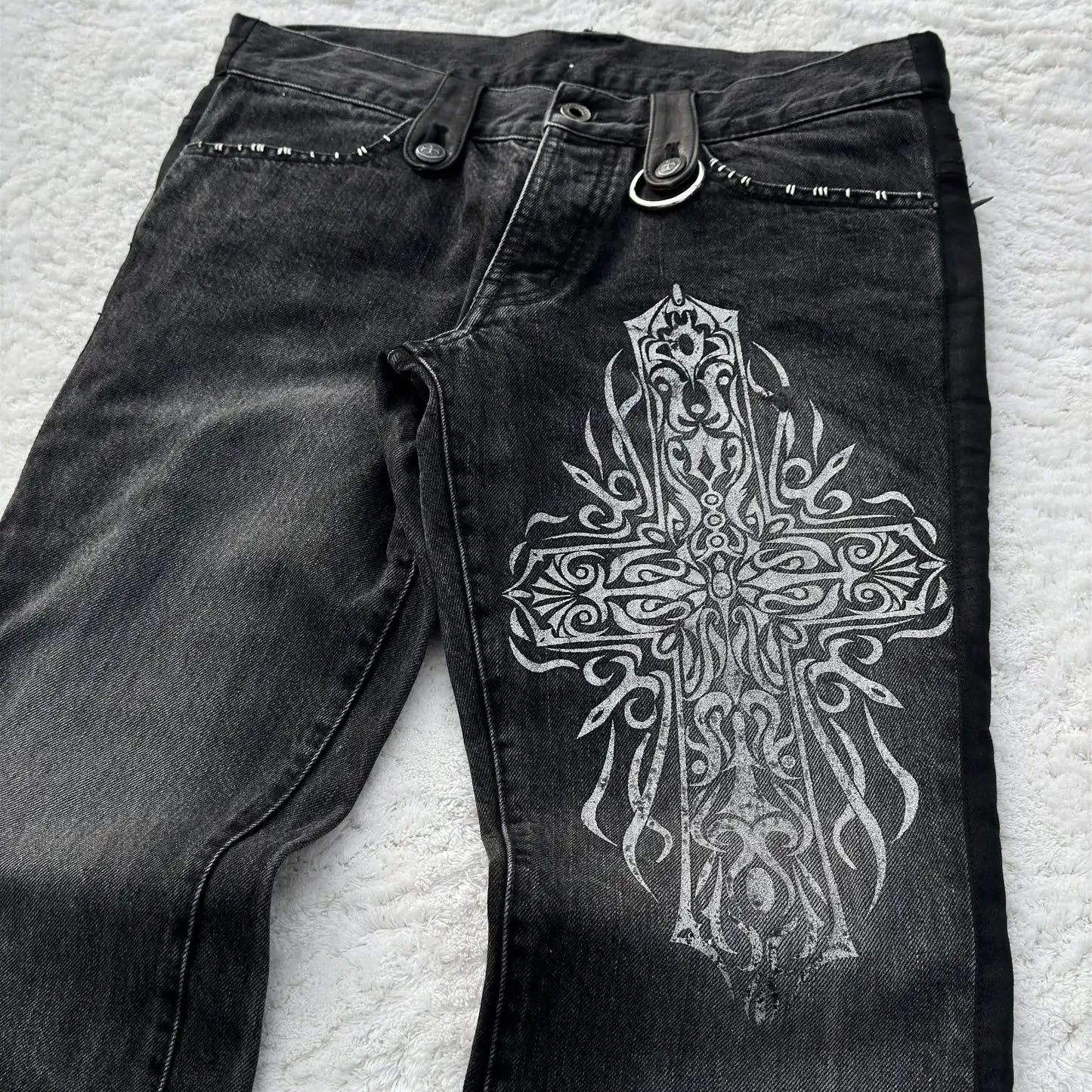 Black Flared Jeans Y2K