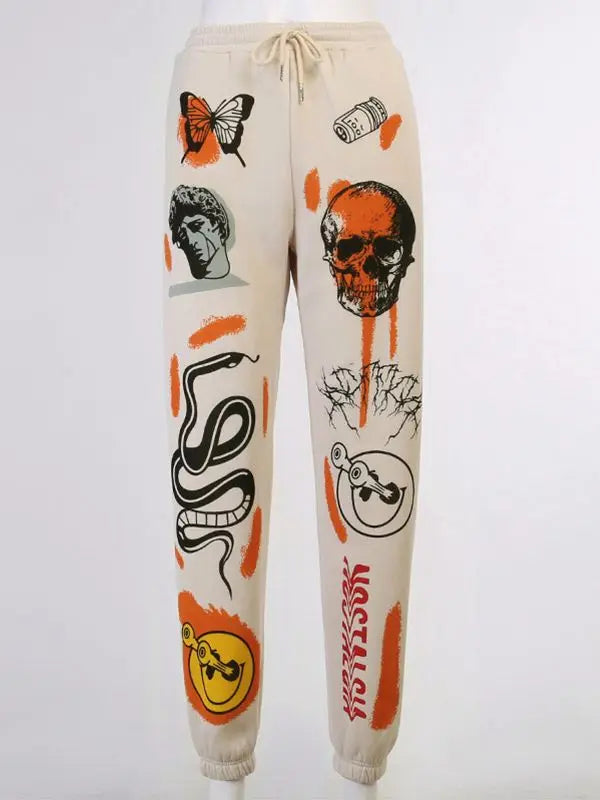 Skull Printed Sweatpants